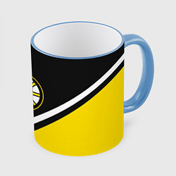 Кружка 3D NHL: Boston Bruins, цвет: 3D-небесно-голубой кант