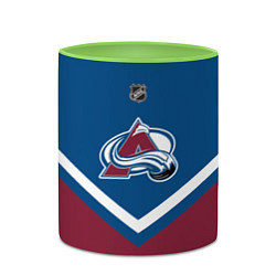 Кружка 3D NHL: Colorado Avalanche, цвет: 3D-белый + светло-зеленый — фото 2