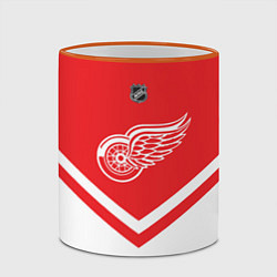 Кружка 3D NHL: Detroit Red Wings, цвет: 3D-оранжевый кант — фото 2