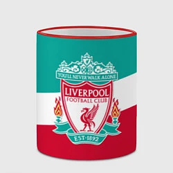 Кружка 3D Liverpool: You'll never walk alone, цвет: 3D-красный кант — фото 2