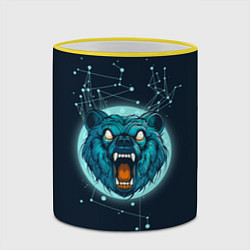 Кружка 3D Космический медведь, цвет: 3D-желтый кант — фото 2