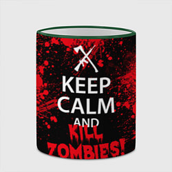 Кружка 3D Keep Calm & Kill Zombies, цвет: 3D-зеленый кант — фото 2