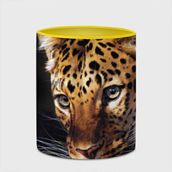 Кружка 3D Глаза леопарда, цвет: 3D-белый + желтый — фото 2