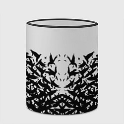 Кружка 3D Птичий вихрь, цвет: 3D-черный кант — фото 2