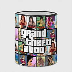 Кружка 3D GTA - все девушки персонажи, цвет: 3D-черный кант — фото 2