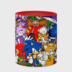 Кружка 3D Sonic Stories, цвет: 3D-белый + красный — фото 2