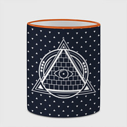 Кружка 3D Illuminati, цвет: 3D-оранжевый кант — фото 2