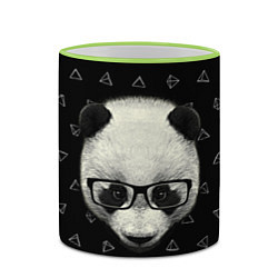 Кружка 3D Умная панда, цвет: 3D-светло-зеленый кант — фото 2