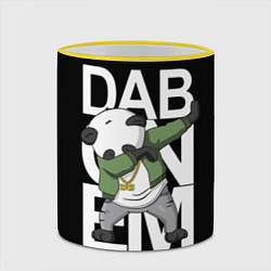 Кружка 3D Panda dab, цвет: 3D-желтый кант — фото 2