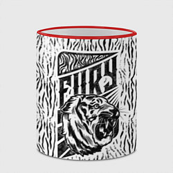 Кружка 3D Fury Tiger, цвет: 3D-красный кант — фото 2