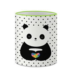 Кружка 3D Любовь панды, цвет: 3D-светло-зеленый кант — фото 2