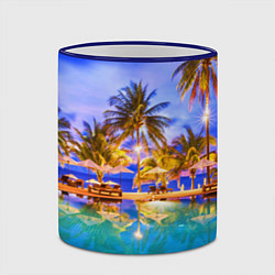 Кружка 3D Таиланд - тропический оазис, цвет: 3D-синий кант — фото 2