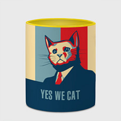 Кружка 3D Yes we CAT, цвет: 3D-белый + желтый — фото 2