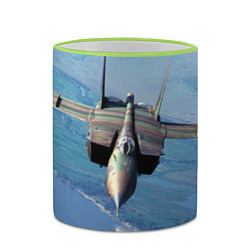 Кружка 3D МиГ-31, цвет: 3D-светло-зеленый кант — фото 2
