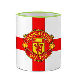Кружка 3D Manchester Utd: England, цвет: 3D-светло-зеленый кант — фото 2