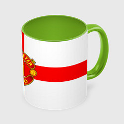 Кружка 3D Manchester Utd: England, цвет: 3D-белый + светло-зеленый