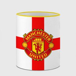 Кружка 3D Manchester Utd: England, цвет: 3D-желтый кант — фото 2
