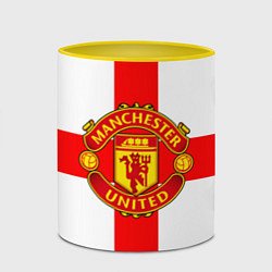Кружка 3D Manchester Utd: England, цвет: 3D-белый + желтый — фото 2