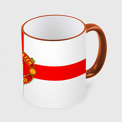 Кружка 3D Manchester Utd: England, цвет: 3D-оранжевый кант