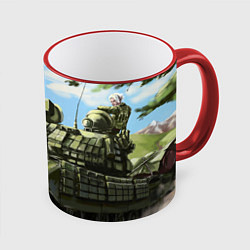 Кружка 3D Защитники, цвет: 3D-красный кант