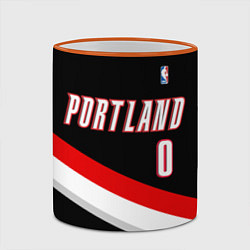 Кружка 3D Portland Trail Blazers 0, цвет: 3D-оранжевый кант — фото 2