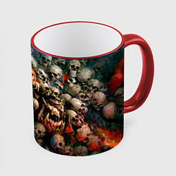 Кружка 3D Warhammer 40k: Skulls, цвет: 3D-красный кант