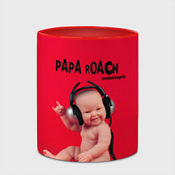 Кружка 3D Paparoach: Music Kid, цвет: 3D-белый + красный — фото 2