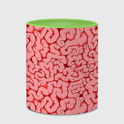 Кружка 3D Мозг, цвет: 3D-белый + светло-зеленый — фото 2