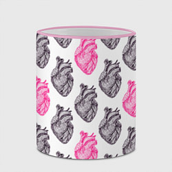 Кружка 3D Сердца 1, цвет: 3D-розовый кант — фото 2