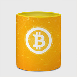 Кружка 3D Bitcoin Orange, цвет: 3D-белый + желтый — фото 2