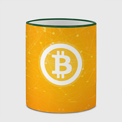 Кружка 3D Bitcoin Orange, цвет: 3D-зеленый кант — фото 2