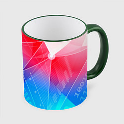 Кружка 3D Коды, цвет: 3D-зеленый кант