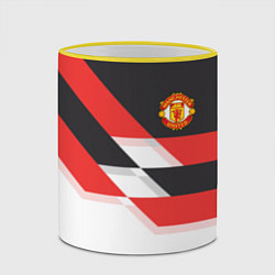 Кружка 3D Manchester United: Stipe, цвет: 3D-желтый кант — фото 2