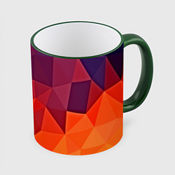 Кружка 3D Geometric, цвет: 3D-зеленый кант