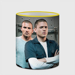 Кружка 3D Prison Break: imprisoned, цвет: 3D-желтый кант — фото 2