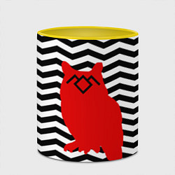 Кружка 3D Twin Peaks Owl, цвет: 3D-белый + желтый — фото 2