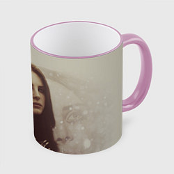 Кружка 3D Lana Del Rey: Flower, цвет: 3D-розовый кант