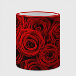 Кружка 3D Красные розы, цвет: 3D-красный кант — фото 2
