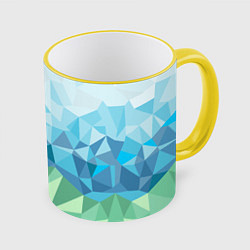 Кружка 3D URAL polygonal, цвет: 3D-желтый кант