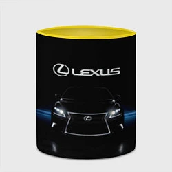Кружка 3D Lexus, цвет: 3D-белый + желтый — фото 2