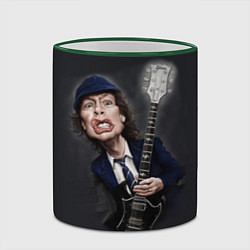 Кружка 3D AC/DC: Guitarist, цвет: 3D-зеленый кант — фото 2