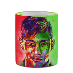 Кружка 3D Neymar Art, цвет: 3D-светло-зеленый кант — фото 2