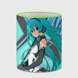 Кружка 3D Miku1, цвет: 3D-светло-зеленый кант — фото 2