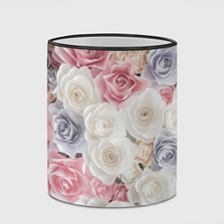 Кружка 3D Букет из роз, цвет: 3D-черный кант — фото 2