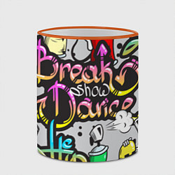 Кружка 3D Break Show Dance, цвет: 3D-оранжевый кант — фото 2
