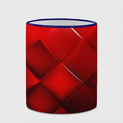 Кружка 3D Red squares, цвет: 3D-синий кант — фото 2