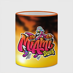 Кружка 3D Miami Beach, цвет: 3D-оранжевый кант — фото 2