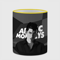 Кружка 3D Солист Arctic Monkeys, цвет: 3D-желтый кант — фото 2