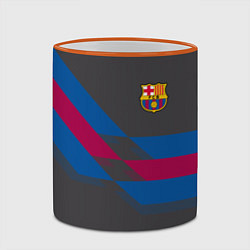 Кружка 3D Barcelona FC: Dark style, цвет: 3D-оранжевый кант — фото 2