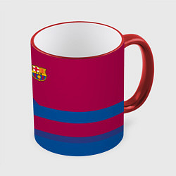 Кружка 3D Barcelona FC: Blue style, цвет: 3D-красный кант